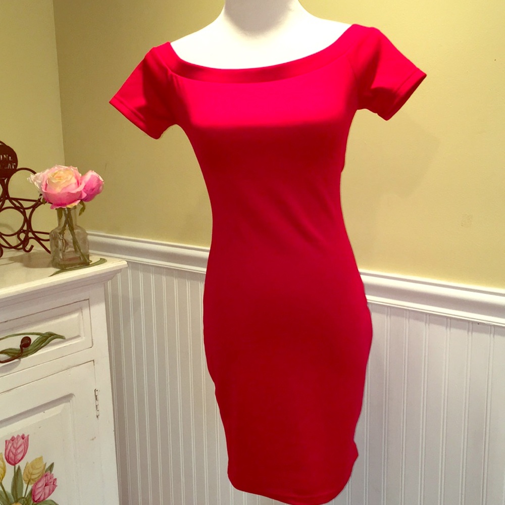 Off shoulder Red Dress